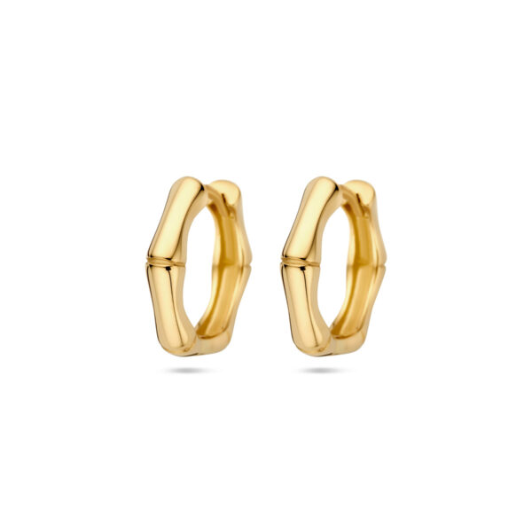 klapoorringen 16 mm 14K geelgoud