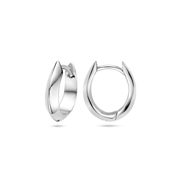 klapoorringen 16 mm zilver gerhodineerd - Afbeelding 3