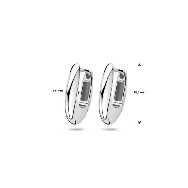 klapoorringen 16,5 mm zilver gerhodineerd - Afbeelding 4