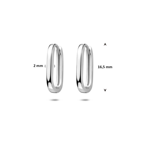 klapoorringen 16,5 mm zilver gerhodineerd - Afbeelding 4