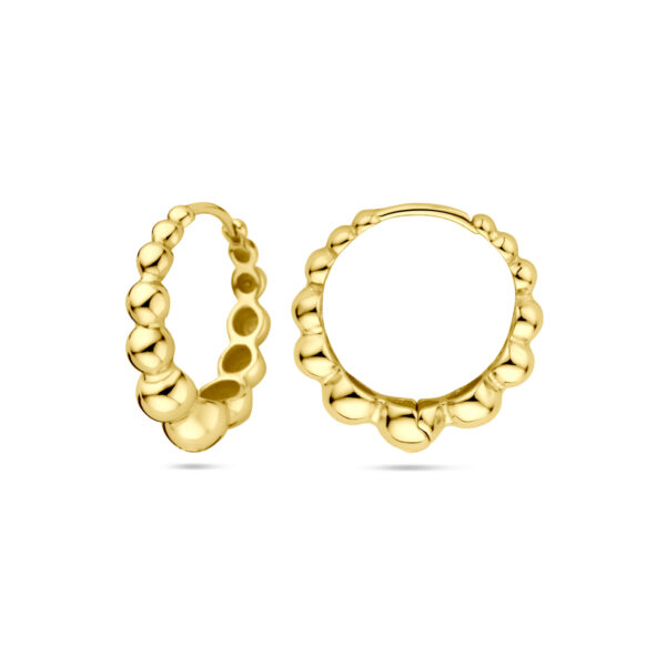 klapoorringen 17 mm 1 micron zilver verguld (geel) - Afbeelding 3