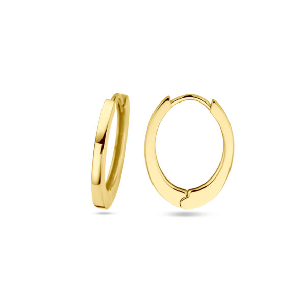 klapoorringen 17 mm 14K geelgoud - Afbeelding 3