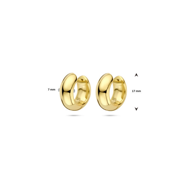 klapoorringen 17 mm 14K geelgoud - Afbeelding 4
