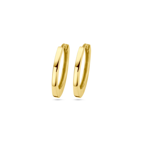 klapoorringen 17 mm 14K geelgoud