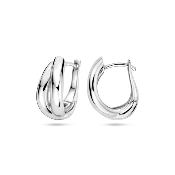 klapoorringen 17 mm zilver gerhodineerd - Afbeelding 3