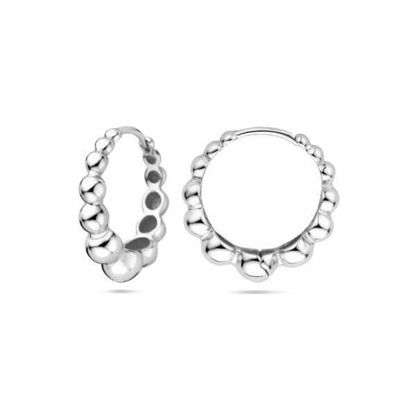 klapoorringen 17 mm zilver gerhodineerd - Afbeelding 3