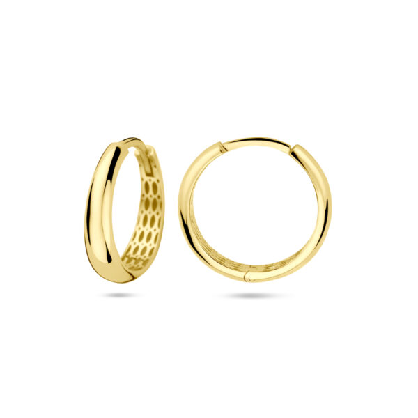 klapoorringen 18 mm 14K geelgoud - Afbeelding 3