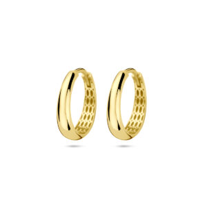 klapoorringen 18 mm 14K geelgoud