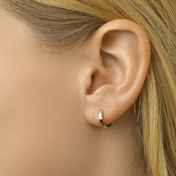 klapoorringen 1,8 mm vlak 14K geelgoud - Afbeelding 2