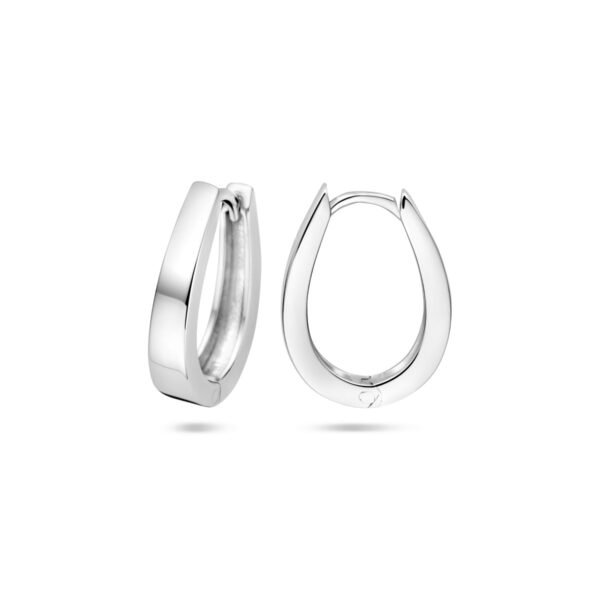 klapoorringen 18 mm zilver gerhodineerd - Afbeelding 3