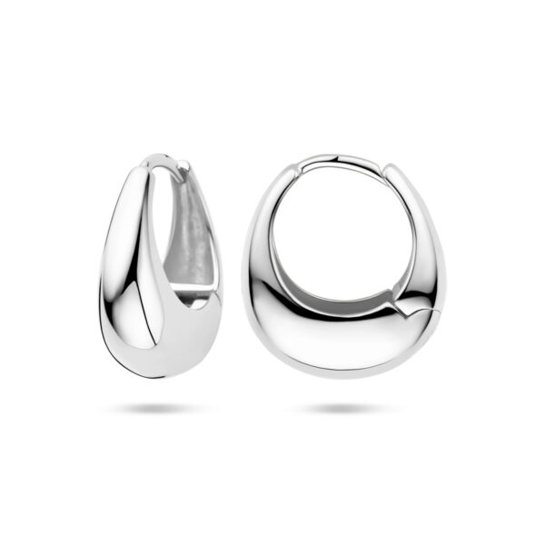 klapoorringen 19 mm zilver gerhodineerd - Afbeelding 3