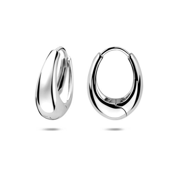 klapoorringen 20 mm zilver gerhodineerd - Afbeelding 3
