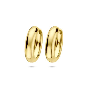 klapoorringen 25 mm 1 micron zilver verguld (geel)