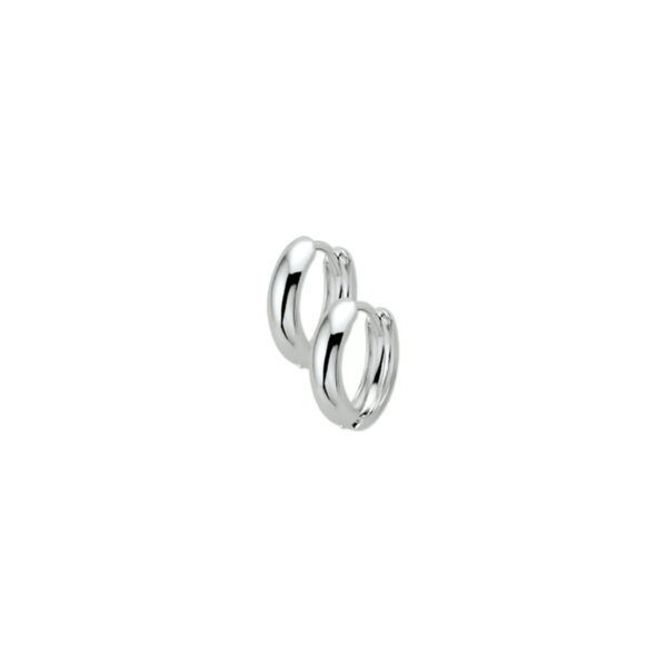 klapoorringen 2,5 mm bol 14K witgoud