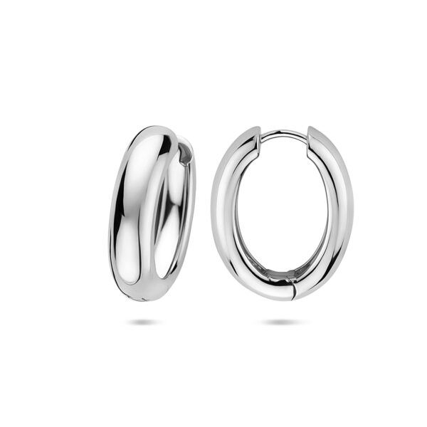 klapoorringen 25 mm zilver gerhodineerd - Afbeelding 3