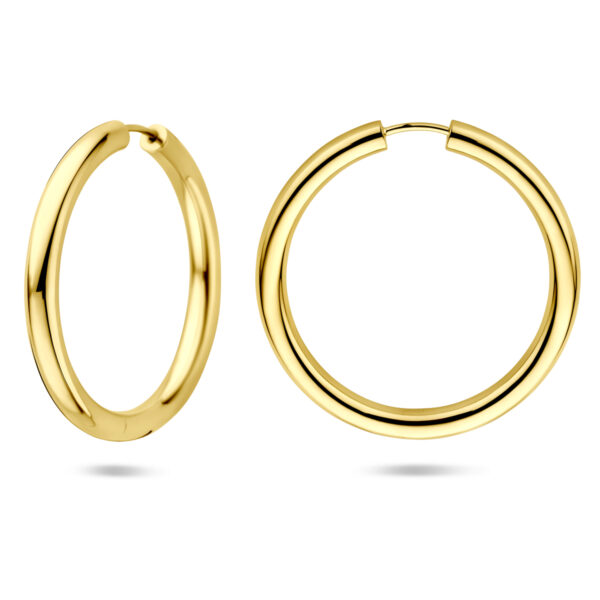 klapoorringen 39 mm 1 micron zilver verguld (geel) - Afbeelding 3