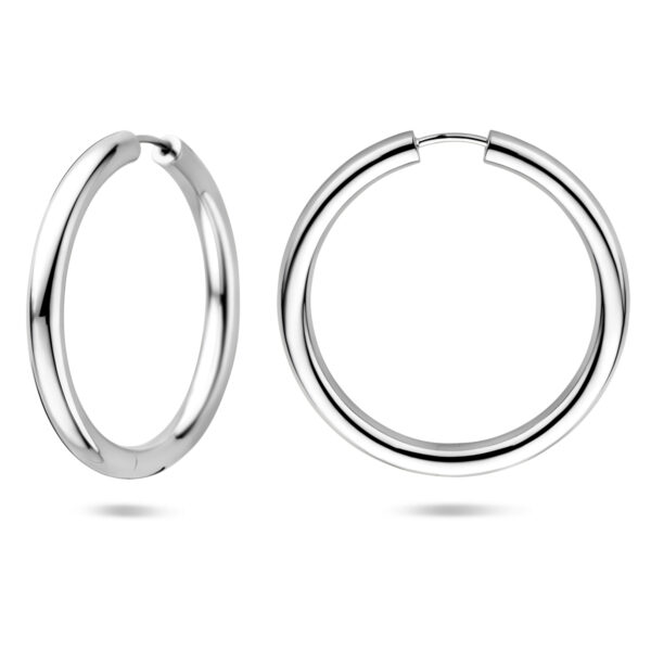 klapoorringen 39 mm zilver gerhodineerd - Afbeelding 3