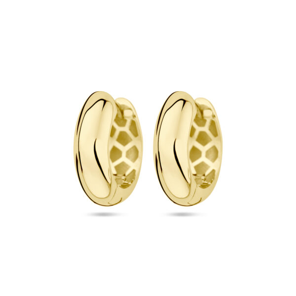 klapoorringen 5,0 mm halronde buis 14K geelgoud