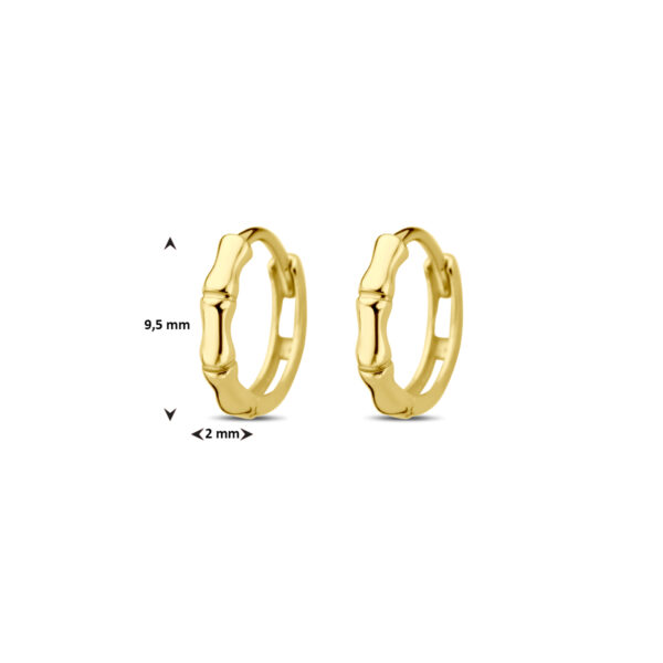 klapoorringen 9,5 mm 14K geelgoud - Afbeelding 4