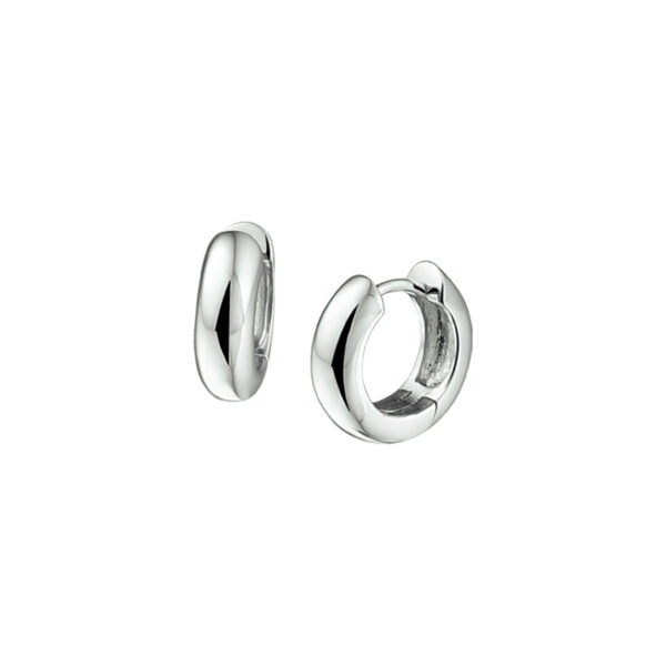 klapoorringen bol zilver gerhodineerd