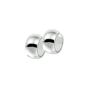 klapoorringen bol zilver wit
