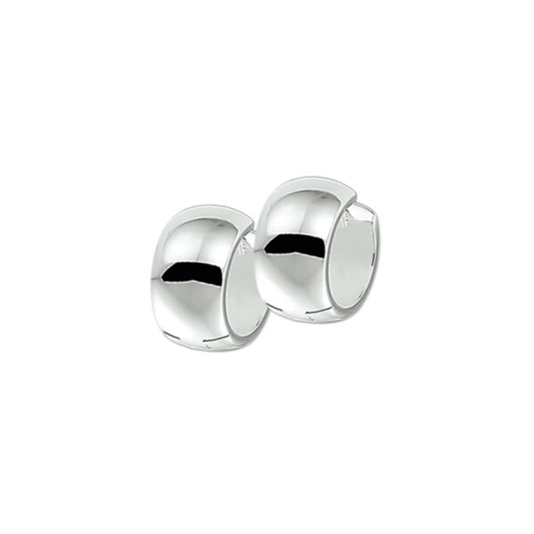 klapoorringen bol zilver wit