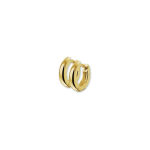 klapoorringen bolle buis 3,0 mm 14K geelgoud