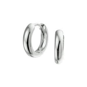 klapoorringen bolle buis 3,0 mm 14K witgoud