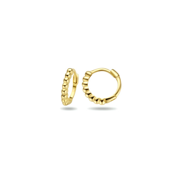 klapoorringen bolletjes 10 mm 14K geelgoud - Afbeelding 3