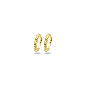 klapoorringen bolletjes 10 mm 14K geelgoud