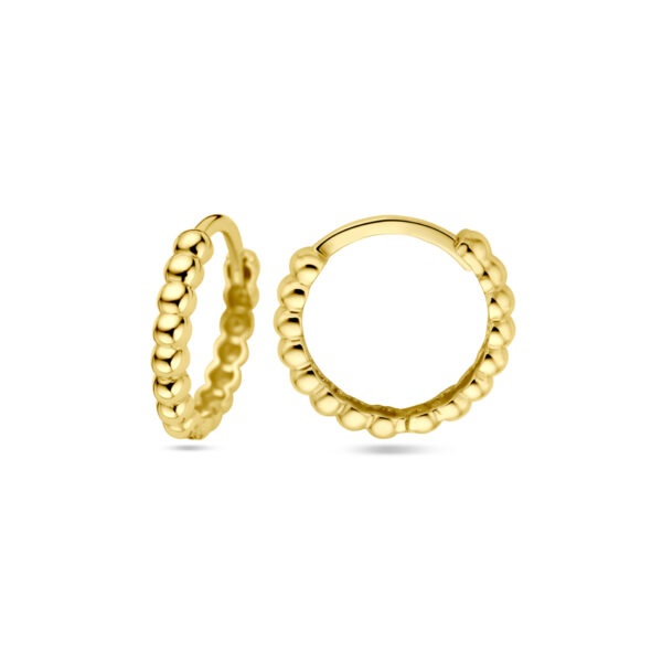 klapoorringen bolletjes 13,5 mm 14K geelgoud - Afbeelding 3