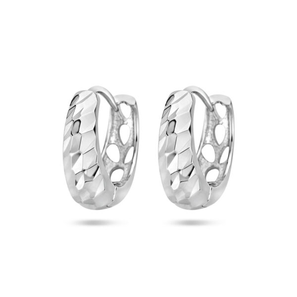 klapoorringen gediamanteerd zilver gerhodineerd