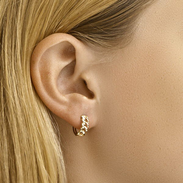 klapoorringen gourmet 5 x 13 mm 14K geelgoud - Afbeelding 2