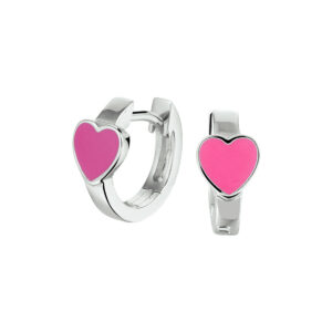 klapoorringen hart zilver gerhodineerd
