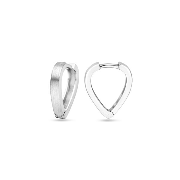 klapoorringen mat 15 mm zilver gerhodineerd - Afbeelding 3