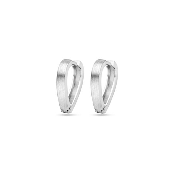 klapoorringen mat 15 mm zilver gerhodineerd