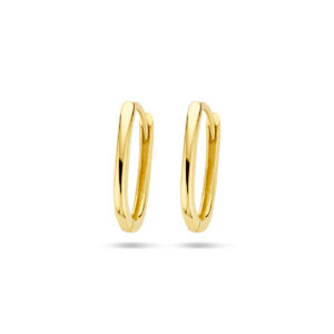 klapoorringen paperclip 14 mm 14K geelgoud