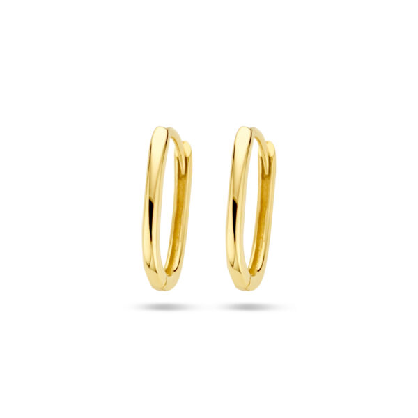 klapoorringen paperclip 14 mm 14K geelgoud