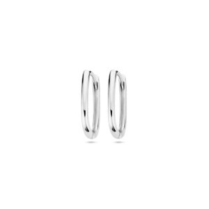 klapoorringen paperclip 14 mm 14K witgoud