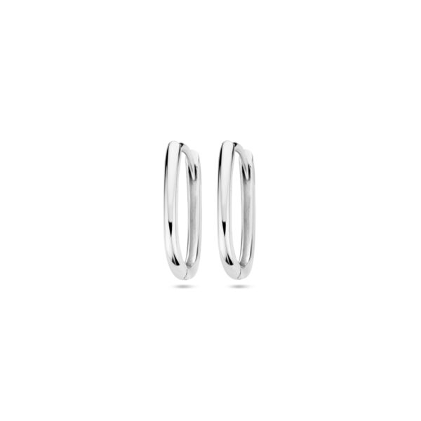 klapoorringen paperclip 14 mm 14K witgoud