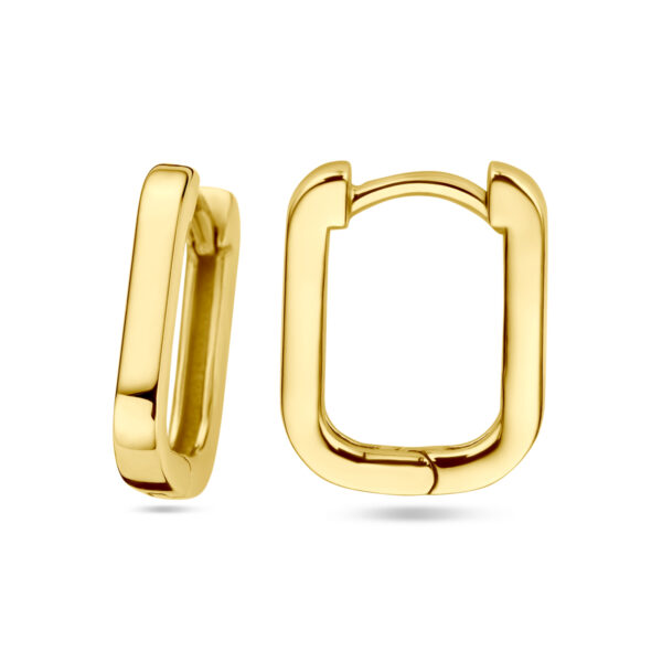 klapoorringen paperclip 14K geelgoud - Afbeelding 3