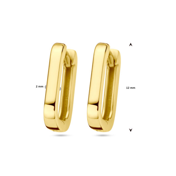 klapoorringen paperclip 14K geelgoud - Afbeelding 4
