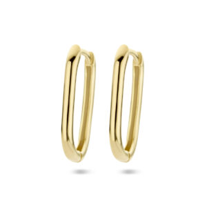 klapoorringen paperclip 14K geelgoud