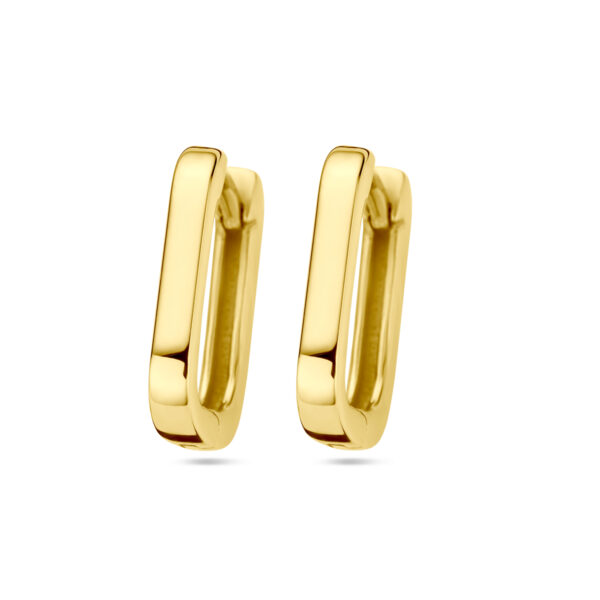 klapoorringen paperclip 14K geelgoud