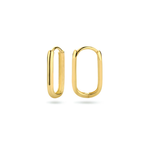 klapoorringen paperclip 16 mm 14K geelgoud - Afbeelding 3