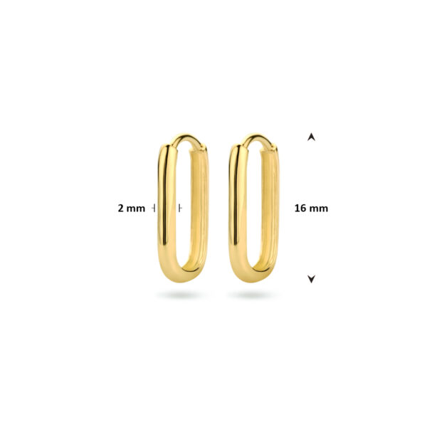 klapoorringen paperclip 16 mm 14K geelgoud - Afbeelding 4
