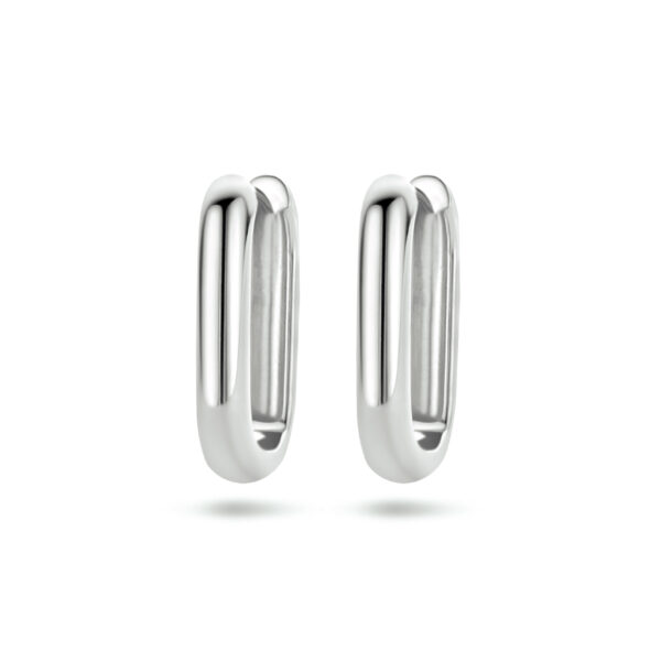 klapoorringen paperclip zilver gerhodineerd