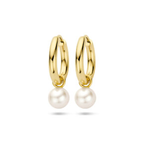 klapoorringen parel 24 mm 14K geelgoud