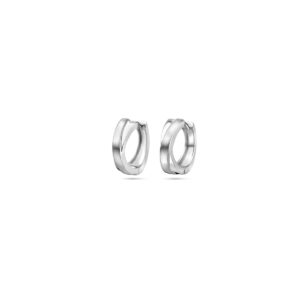 klapoorringen poli/mat 14 mm zilver gerhodineerd
