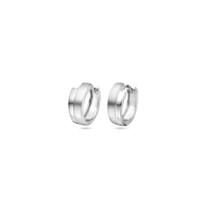 klapoorringen poli/mat 15,5 mm zilver gerhodineerd